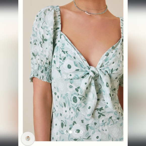 Anthropologie Forever that girl sweetheart floral mini sundress short sleeves M - Picture 2 of 8